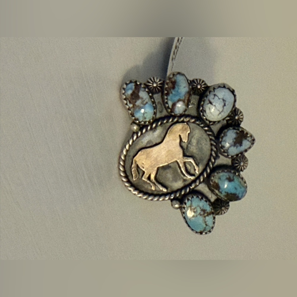 Turquoise & Sterling Silver Rodeo Ring - Picture 4 of 9